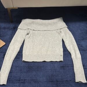 Women's Off-Shoulder Gray Sweater